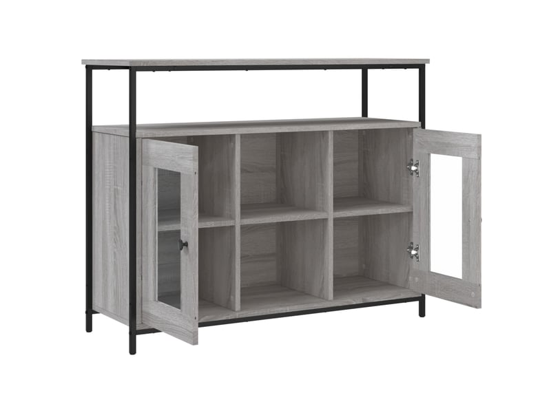  Buffet - bahut - meuble de rangement sonoma gris 100x35x80 cm bois d'ingénierie  - Conforama E