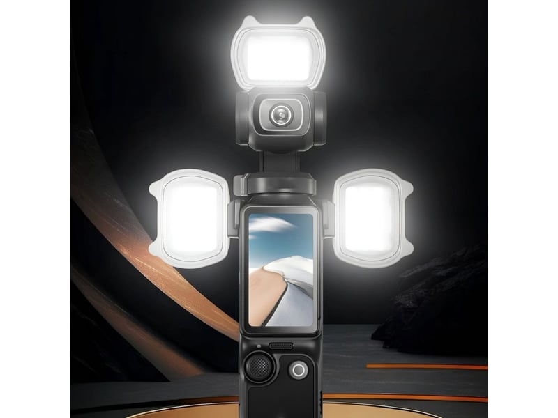  Lampe vidéo led magnétique pour dji osmo pocket 3 – mini éclairage d'appoint rechargeable 3 modes de couleur et 3 niveaux de luminosité pour vlog et photo – blanc et noir  - Conforama B