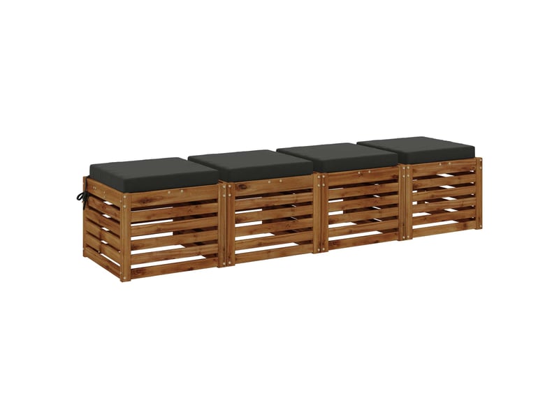 Lot de 4 coussins de siège, coussins d'assise soest 100 % polyester cf60136 - Conforama C