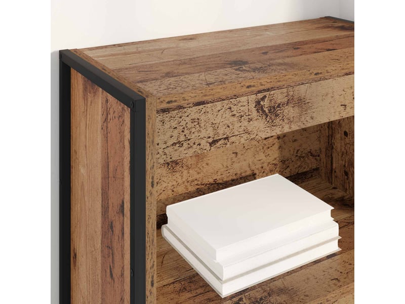  Bibliothèque, armoire à livres 60 x 30 x 155 cm bois d'ingénierie bois ancien  - Conforama D