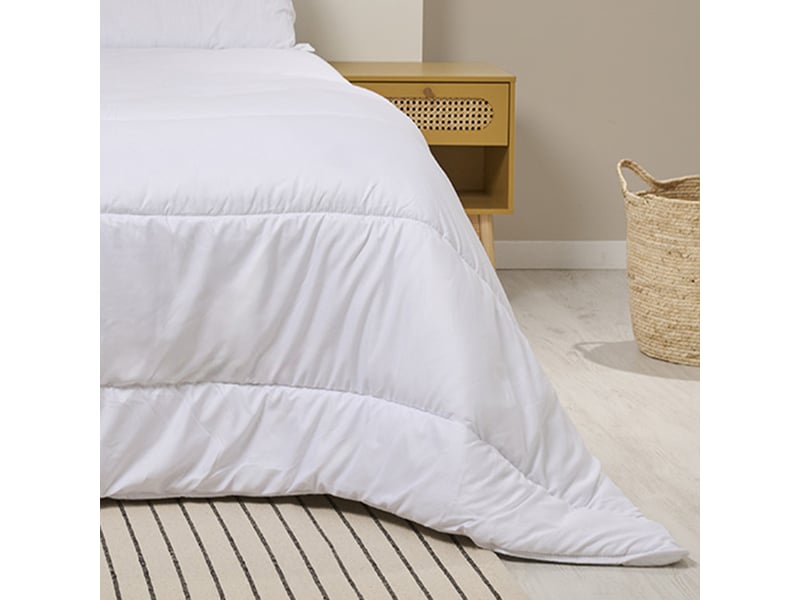  Pack couette chaude 240x260cm + 2 oreillers moelleux 60x60cm coton bio Fabriqué en France - Conforama E