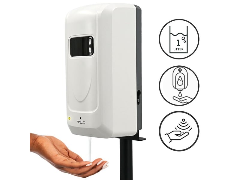  Distributeur automatique de savon mural à capteur infrarouge 1l | dosage précis 0,8-1,2ml  - Conforama D