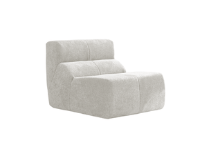 Fauteuil fixe  <strong></strong> Tissu blanc