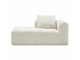 Canapé droit fixe 1 place Tissu beige
