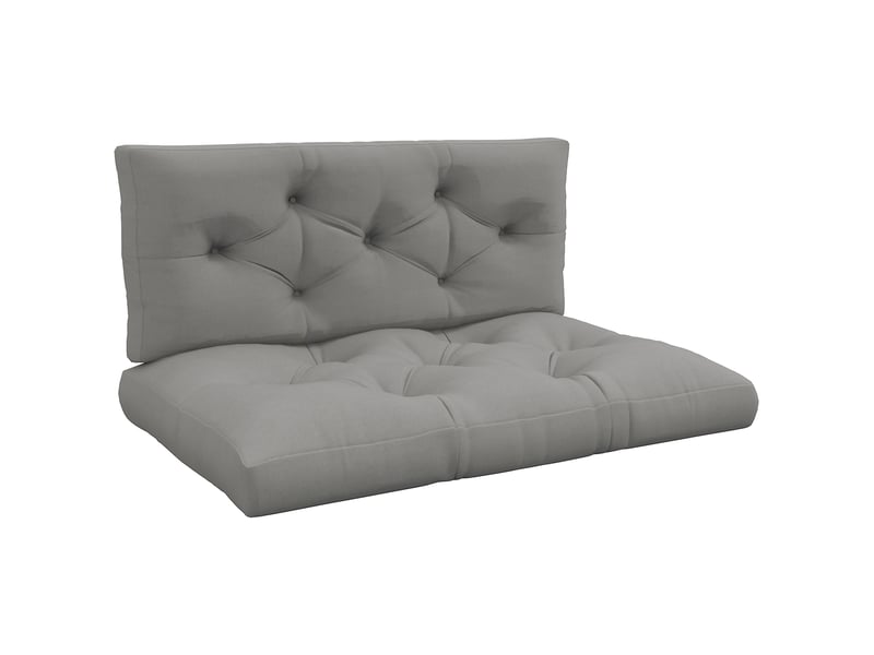  Coussin d'assise capitonné, 120 x 80 x 12 cm, gris  - Conforama A