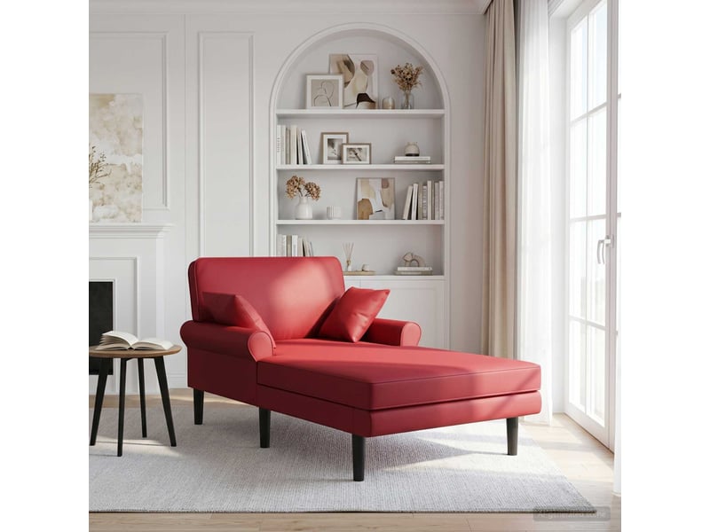 Vidaxl chaise longue bordeaux simili cuir - Conforama B