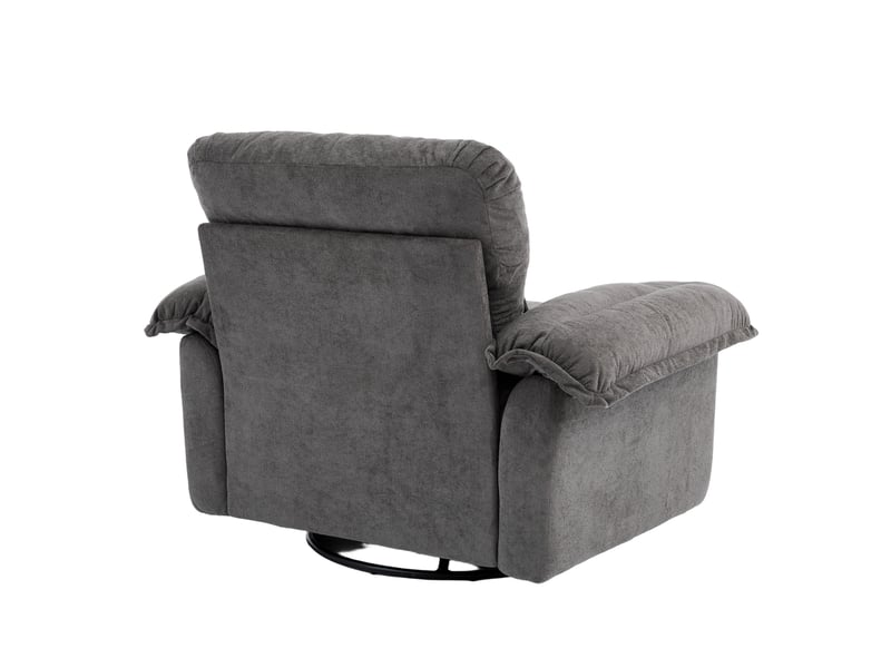  Fauteuil individuel rembourré pivotant 360° en tissu chenille  - Conforama C
