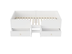 Lit avec rangement 90x200 cm HAVRYA   coloris blanc