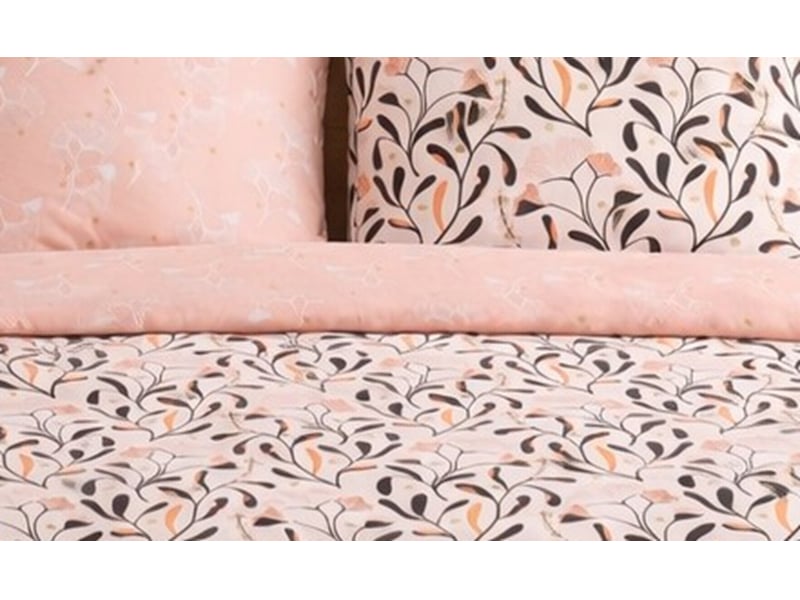 Parure de lit élégance botanique – satin de coton bio 78 filscm² PAR_JOY240 - Conforama C