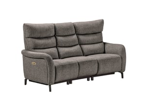 Canapé droit relax électrique <strong>ALTOBUY</strong> <strong>VARENNE</strong> 3 places Polyester gris