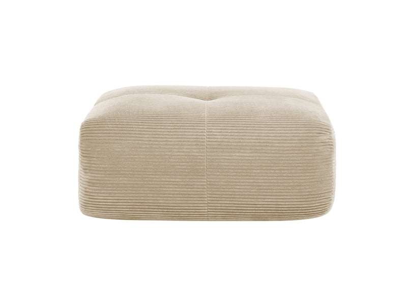  Ottoman en velours côtelé - velours côtelé beige - poids 9.05 kg - design modulaire 92.5x75x40cm - Conforama D