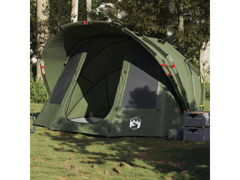 Tente de pêche, tente de camping 5 personnes vert olive imperméable shl48429 - Conforama B