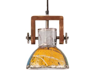 Lampe suspendue, suspension luminaire industrielle 25 w multicolore ronde 19 cm e27