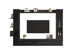 Meuble tv coloris noir 245 cm TCQPZ