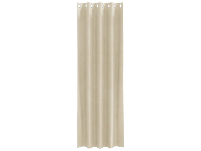  Lot de 2 rideaux, rideaux de fenêtre crème 140 x 245 cm velours cf44026  - Conforama D