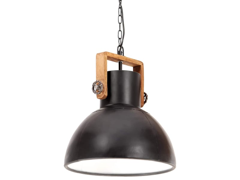  Lampe suspendue, suspension luminaire industrielle 25 w noir rond 40 cm e27  - Conforama A