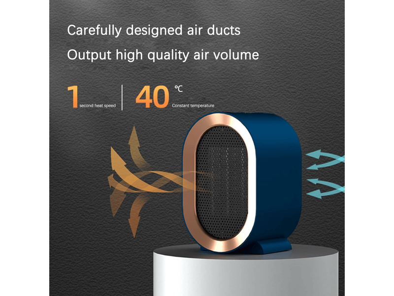  Chauffage soufflant de salle de bain, mini chauffage d'appoint, chauffage soufflant en céramique, chauffage électrique portable et silencieux, multicolore FC-QYH-08163QYH - Conforama B