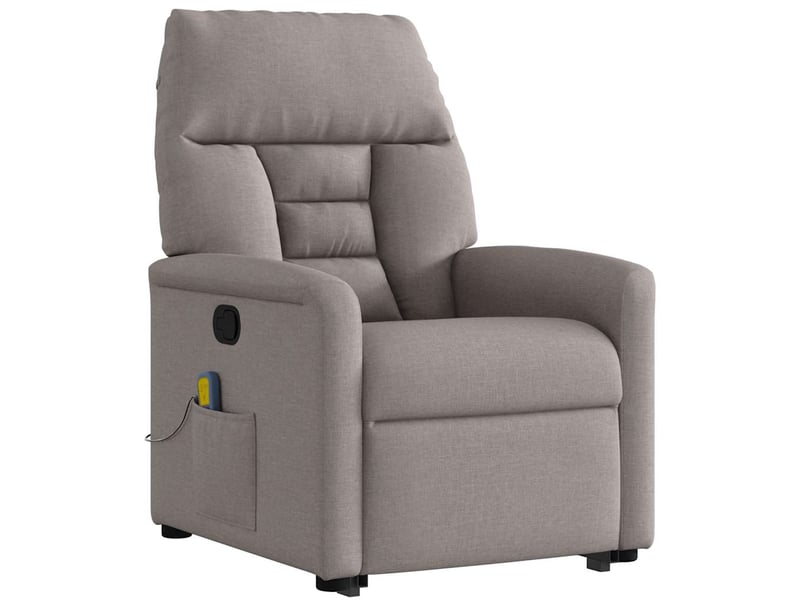  Fauteuil inclinable de massage, fauteuil relax taupe tissu shl37186  - Conforama D