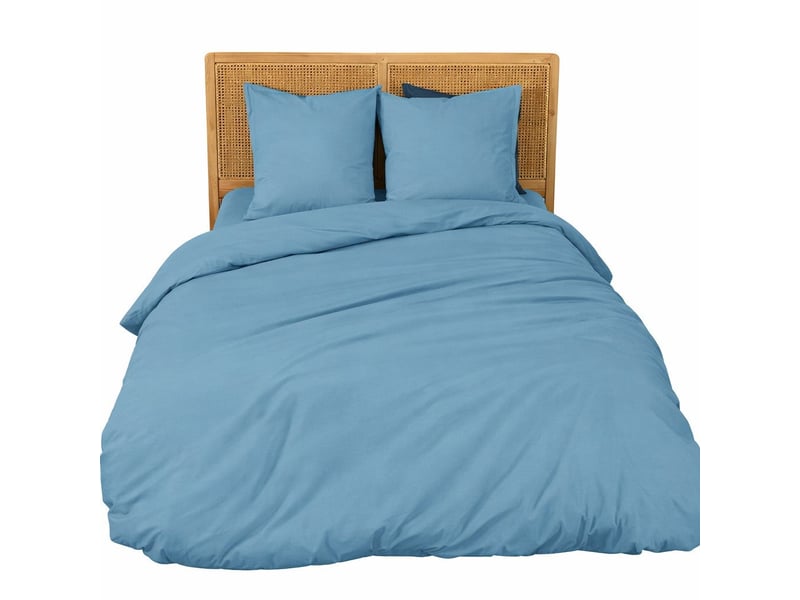 Parure de lit en percale de coton 65 filscm² PAR_PERCOT_BLE140 - Conforama E
