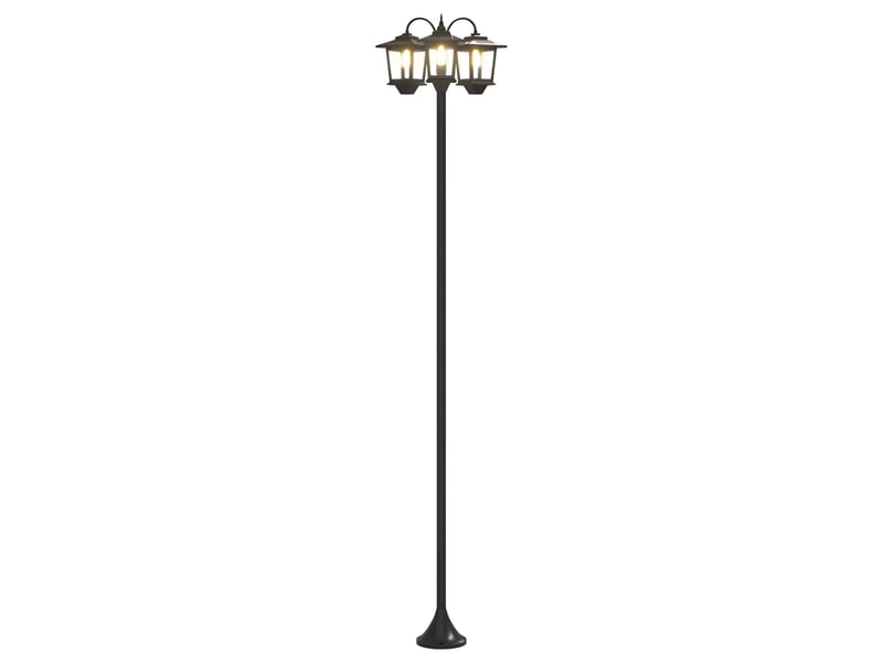  Lampadaire à 3 têtes noir 16x16x187 cm aluminium et abs shl75665  - Conforama A