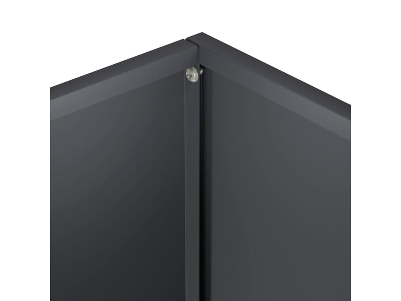  Jardinière - cache-pot de jardin anthracite 20 x 20 x 40 cm  - Conforama E