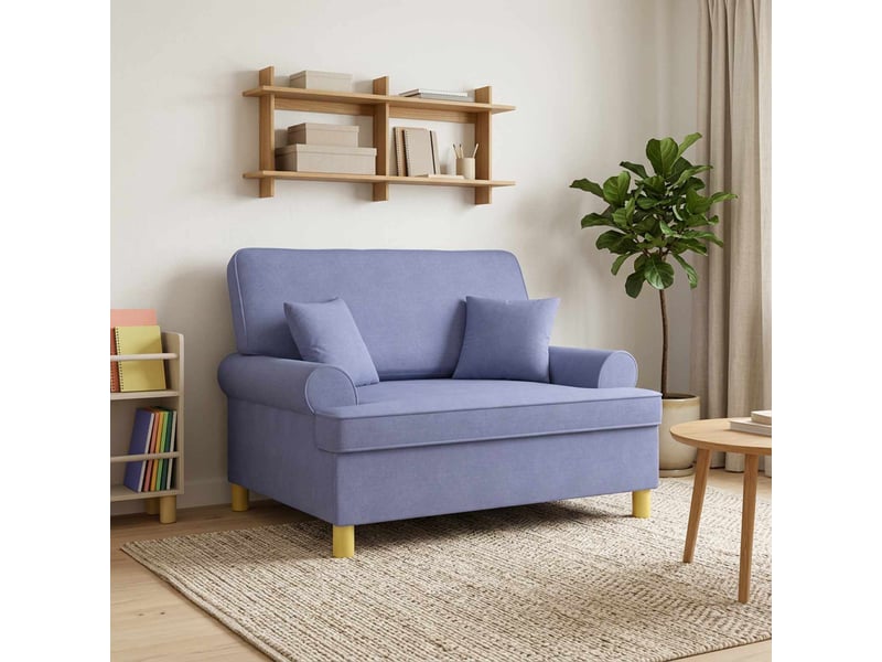 Vidaxl fauteuil xxl avec coussins bleu denim tissu - Conforama B