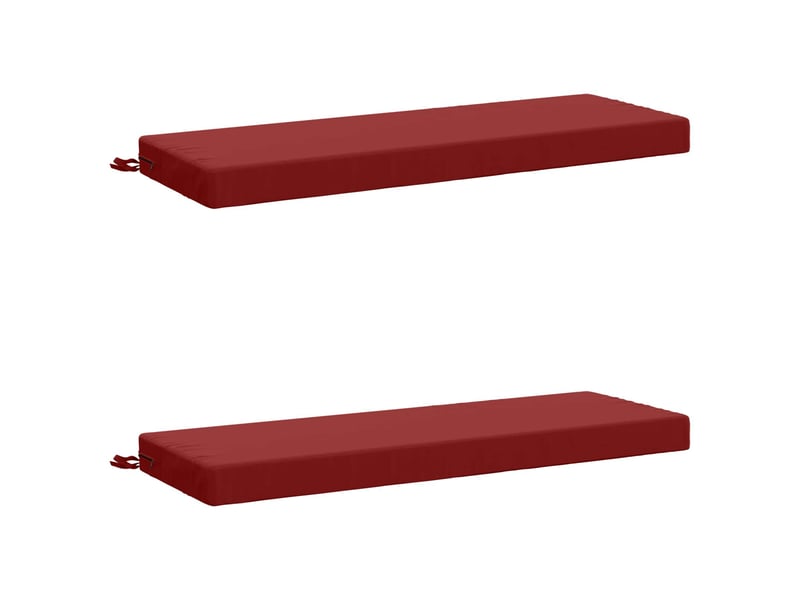  Lot de 2 coussins de banc, coussins d'assise soest 100 % polyester bordeaux cf57176  - Conforama A