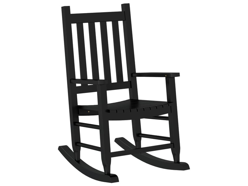  Lot de 2 chaises à bascule pour enfants 6-12 ans en bois de peuplier noir dec029119  - Conforama B