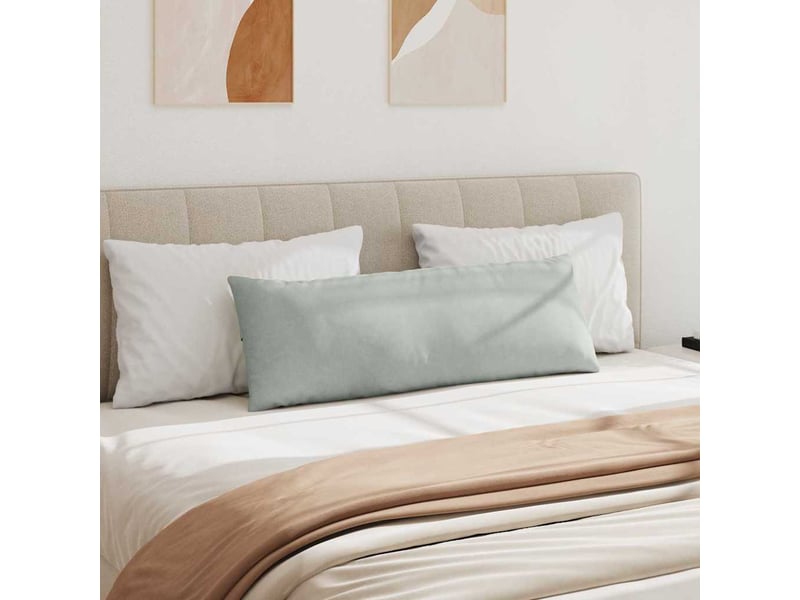 Lot de 2 coussins de canapé, coussins décoratifs gris clair 120 x 40 cm cf59058 - Conforama D