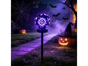 Pack de 1 lampes solaires halloween extérieures, décoration lumineuse ip65 étanche pour jardin, cour, pelouse, terrasse et allée