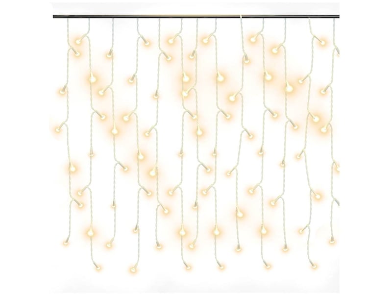  Rideau lumineux à glaçons led 10m 400led blanc chaud 8fonctions cf43935  - Conforama C