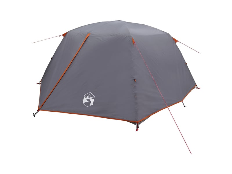 Tente de camping, tente de randonnée 4 personne gris et orange shl27600 - Conforama C