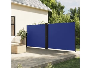 Auvent latéral rétractable, store latéral bleu 160x1000 cm shl2917