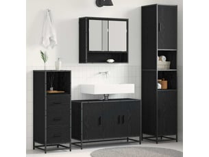 Ensemble de mobilier de salle de bain 3 pc bois ancien cf64279