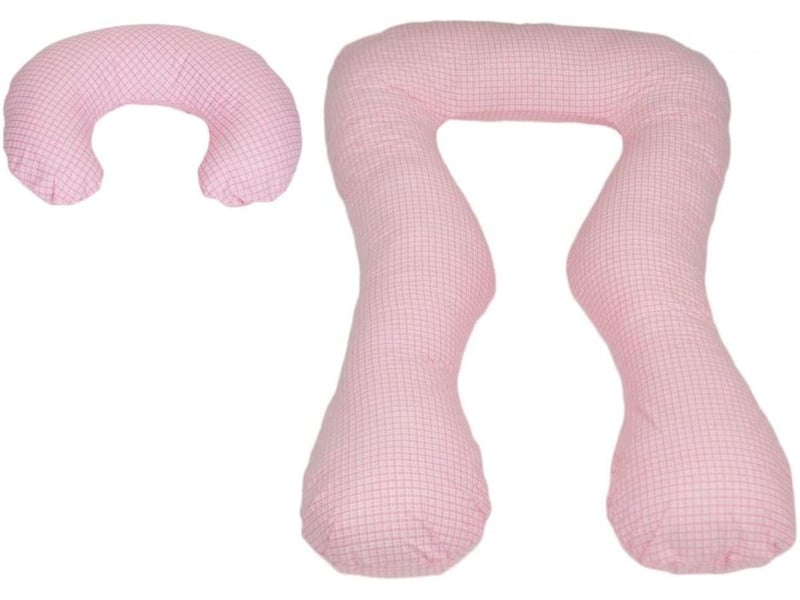  Ensemble coussins d'accouchement prepost natal pour les femmes rose à carreaux 4205420 - Conforama A