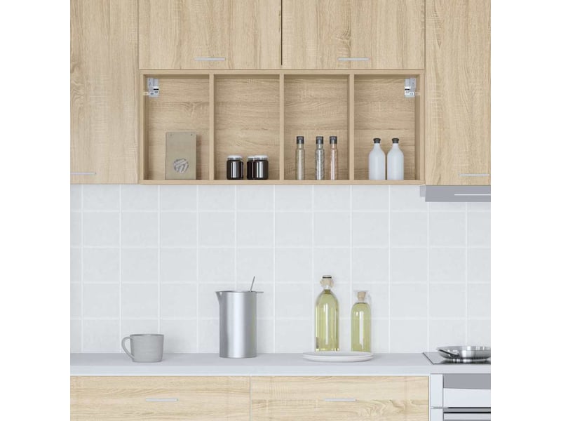  Meuble de rangement cuisine, armoire suspendue chêne sonoma 40x29,5x100cm  - Conforama D