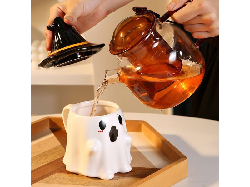  Mug en céramique, fantôme blanc, 16 × 10,6 × 10,2 cm  - Conforama B
