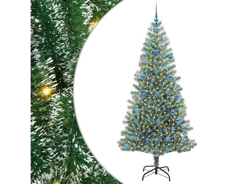  Sapin de noël - arbre de noël artificiel floconné de neige avec lumière led  - Conforama A