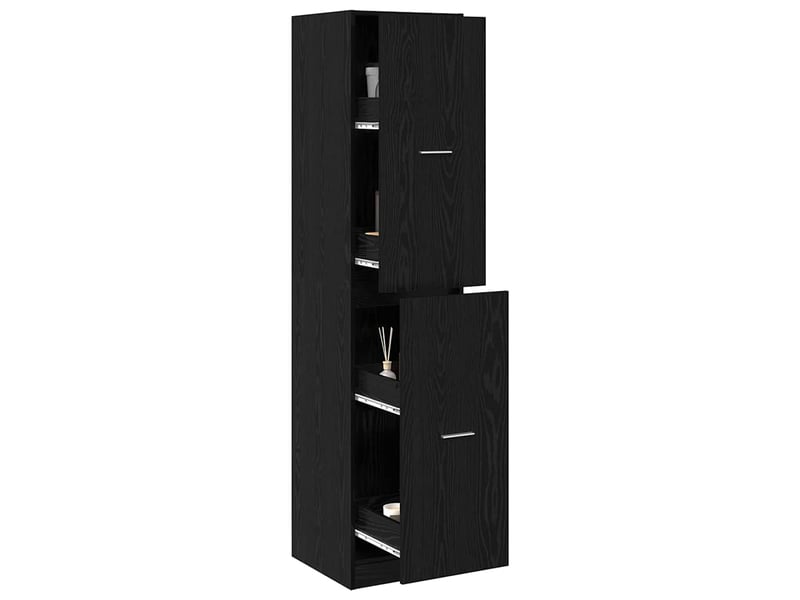  Meuble de rangemenrt, cabinet de pharmacie chêne noir 40 x 41 x 174.5 cm  - Conforama C