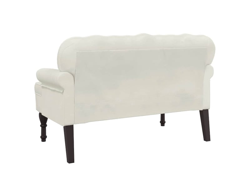  Canapé 2 places avec dossier crème 119,5x64,5x75 cm velours  - Conforama E
