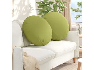 Lot de 2 coussins de siège, coussins décoratifs tissu vert clair ø80 x 29 cm cf59872