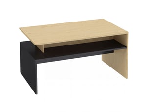 Table basse rectangulaire coloris bicolore BEAOK  - 55 cmx95 cm