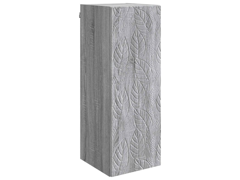  Armoire murale salon 33x34,5x90cm bois d'ingénierie sonoma gris shl6795  - Conforama A