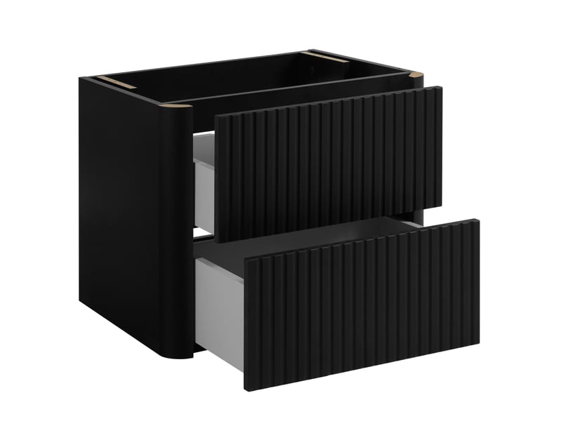  Meuble sous vasque suspendu linea 60 cm noir  - Conforama E