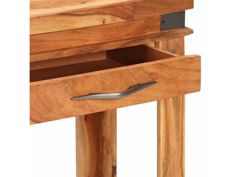  Table de chevet - table console 110x34x74 cm bois d'acacia massif  - Conforama D
