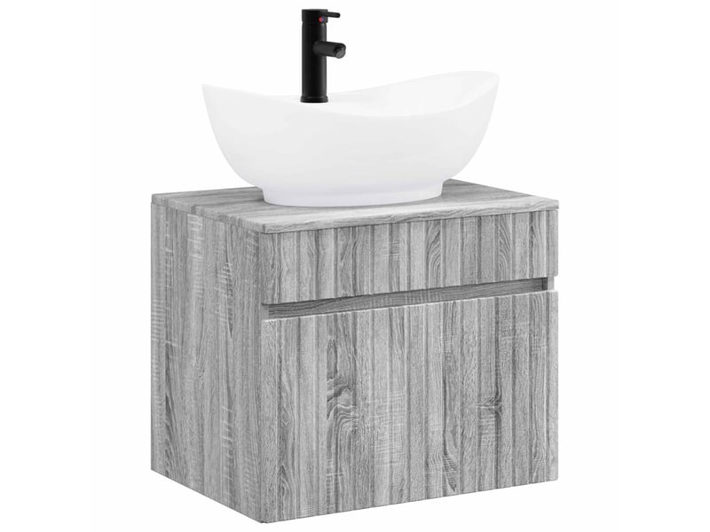  Ensemble de mobilier de salle de bain sonoma gris cf64704  - Conforama A
