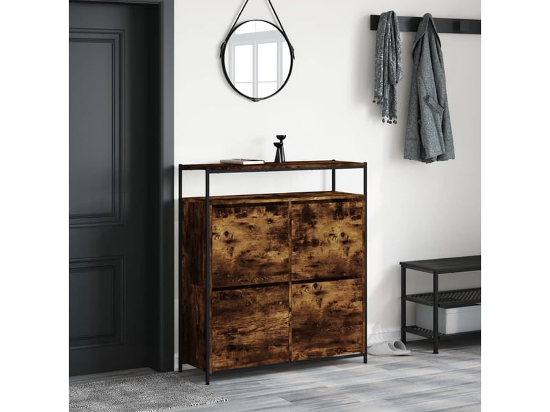  Meuble à chaussures, armoire à chaussures chêne fumé shl8858  - Conforama C