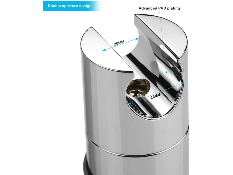  Support de douche 18-25mm abs ajustable de remplacement pour pommeau de douche à maniv support coulissant chromé, pb4 pour salle de bain  - Conforama C