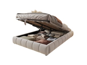 Sommier coffre 140x200 cm OKWISH épaisseur 29.5 cm vendu sommier coffre, sans matelas