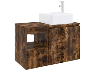 Ensemble de mobilier de salle de bain 2 pc chêne fumé cf64088